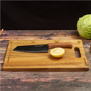 Bamboo Cutting Board 45x30x3.5cm Square With Juice Sink Kitchen Chopping <b>Block</b> - Product Image 5