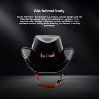 Casque de moto rétro style cowboy occidental en ABS, casque vintage demi-face pour cruiser, scooter, motard, hommes et femmes, personnalisation possible