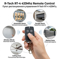 Télécommande de porte de garage R-Tech RT-4 433 MHz R-Tech SL600AC.M SL1000AC SL1000AC.M SL1500AC SL1500AC.M SL2000AC.M