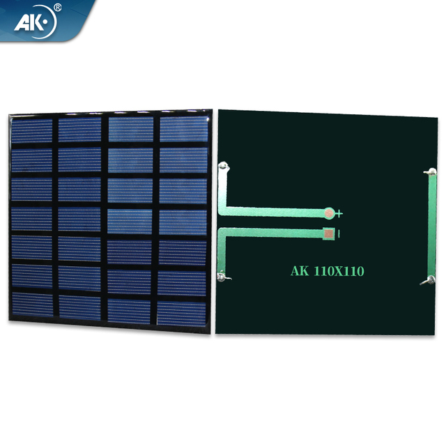 Custom Portable Mini Solar Panel High Efficiency 5V Rectangular 110X100mm for Outdoor Use