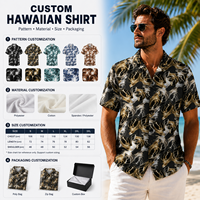 Chemises Hawaïennes Décontractées pour Hommes Respirantes, Séchage Rapide, Infroissables, Douces, en Spandex Imprimé, Confortables pour la Plage et le Quotidien
