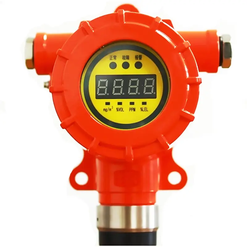 IP66 Fixed 4-20mA LED Hydrogen Gas Detector Sound And Light Alarm