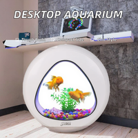 Aquarium de bureau de 1 gallon avec pompe de filtration pour poissons Betta, bassin en acrylique pour salon, livré en boîte