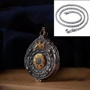 Collar con Colgante de Loto del Budismo Tibetano para Mujeres, Amuleto Vintage de los 12 Signos del Zodiaco, Joyería de Feng Shui Chino, Regalo - Product Image 2