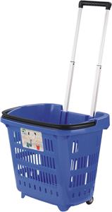 접이식 슈퍼마켓 플라스틱 롤링 쇼핑 바구니 - Product Image 5