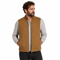 Gilet de travail en toile pour homme, personnalisable avec logo, en coton matelassé, sans manches, style bomber, vente en gros d'usine, gilet utilitaire d'extérieur