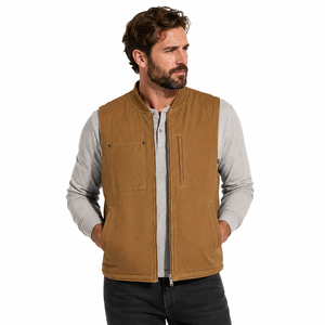 <span class=keywords><strong>Gilet</strong></span> de travail en toile pour homme, personnalisable avec logo, en coton matelassé, sans manches, style bomber, vente en gros d'usine, <span class=keywords><strong>gilet</strong></span> utilitaire d'extérieur - Product Image 1