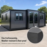 Maison conteneur pliable, maison mobile préfabriquée, kit de maisonnette portable 20ft 30ft 40ft pour bureau, magasin, cour