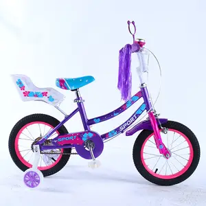Xthang hot sale 12 16 inch steel baby bicycle 2-8 years little girl bisicleta children cycle kids bike with back seat