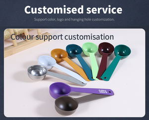 Cuchara medidora lista para enviar Acero inoxidable color negro en blanco 15ml - Product Image 5