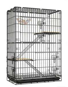 Cage pour chat, maison, intérieur, pliable, grande taille, double couche, triple couche, quadruple couche, matériau en fil, toutes saisons - Product Image 2