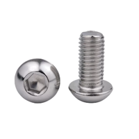 Vis métrique robuste à tête bombée hexagonale M3-M6 DIN912 en acier inoxydable 304, finition oxyde noir