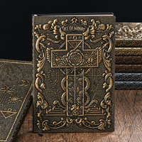 Cuaderno retro en relieve Tarot PU Bronce Diarios Diario Tapa Dura Viaje Bloc de notas para escribir Cuaderno de bocetos