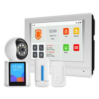 Système d'Alarme de Sécurité Anti-Cambriolage Sans Fil Wolf-Guard pour Maison, avec Écran IPS Pleine Couleur 7 Pouces, WiFi+4G GSM SMS, Compatible Tuya Smart Life
