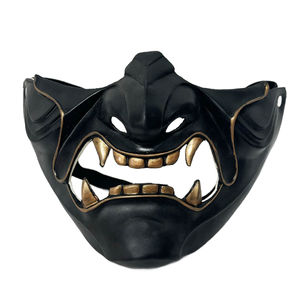 Gioco <span class=keywords><strong>Ghost</strong></span> <span class=keywords><strong>of</strong></span> <span class=keywords><strong>Tsushima</strong></span> Cosplay Kamakura Samurai Mask Halloween Latex Half Face Masks Halloween Carnival Horror Costume puntelli - Product Image 5
