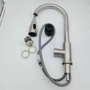 304 Thép Không Gỉ Nước Outlet Nhà Bếp Vòi Màu Đen <span class=keywords><strong>Pull</strong></span>-out Nóng Lạnh Vegetal Rửa Bồn Rửa Kẽm Xử Lý Chải Vòi Nước - Product Image 6