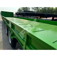 Semi-remorque à plateau plat pour conteneurs de 20, 40 et 45 pieds, 2, 3 ou 4 essieux, capacité de 30 à 100 tonnes, d'occasion, au prix le plus bas, à vendre