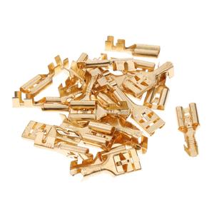 25 pezzi in ottone crimpatura morsetto 9.5mm femmina connettore vanga con cavo in rame che blocca alette per applicazioni automobilistiche - Product Image 2