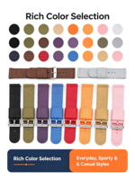Nouvelle Arrivée Laihe - Bracelet de Montre Connectée de Luxe Sportif Respirant et Ajustable en Nylon Étanche 22mm avec Boucle Ardillon - Vente Chaude