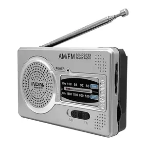 Marca Ned 2024 Portable Mini Pocket AA Batería FM AM Antena Radio para rescate de emergencia usado