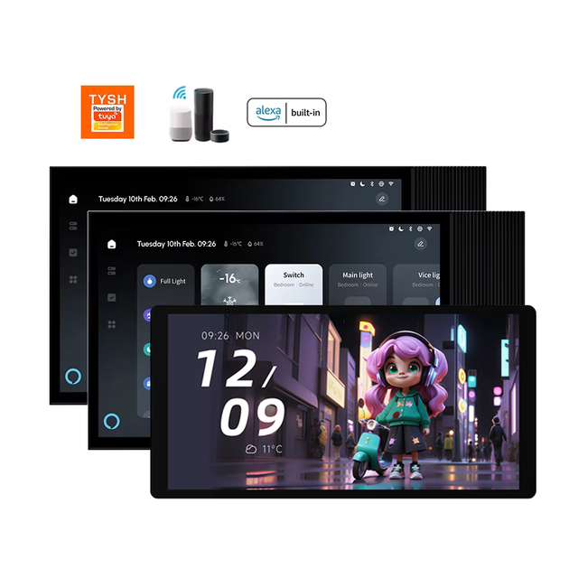 TYSH 8 Inch Tuya Smart Control Panel Zigbee Gateway Full House Control Alexa Voice Control Android OS IPS Display for Home Use