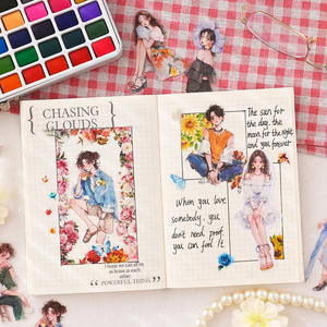 100 Adesivi per Scatola, Serie Poesia Stagionale, Adesivi per Quaderni dei Personaggi, Forniture per Quaderni per Bambini, Adesivi Decorativi - Product Image 3