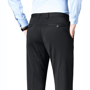 <span class=keywords><strong>Pantaloni</strong></span> Casual di alta qualità elasticizzati stretti e dritti in tinta unita da uomo tailleur <span class=keywords><strong>pantaloni</strong></span> lunghi <span class=keywords><strong>con</strong></span> <span class=keywords><strong>tasche</strong></span> da ufficio per gentiluomo - Product Image 3