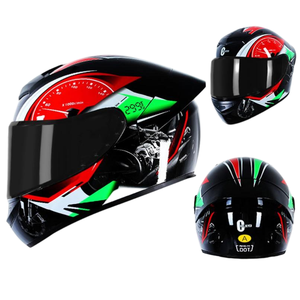 Mode Abs Motoraccessoires Unisex Full Face Helm Moto Crash Fabriek Motorcross Cascos Motorfiets Dot Certificaat - Product Image 2