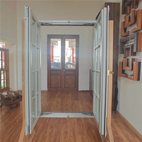 Fenêtre extérieure de villa de luxe DEMEA avec design de grilles françaises personnalisées pour maisons, fenêtre à battant en bois massif à double vitrage isolant