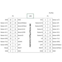Manette de jeu d'arcade XINMOTEK XM-10 pour 2 joueurs, en plastique vert et PCB, compatible PC/Raspberry Pi/Android/MAC