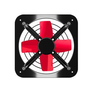 Ventilateur d'extraction mural en plastique rouge <span class=keywords><strong>de</strong></span> 12 pouces <span class=keywords><strong>à</strong></span> 3 vitesses, silencieux, pour cuisine, <span class=keywords><strong>salle</strong></span> <span class=keywords><strong>de</strong></span> <span class=keywords><strong>bain</strong></span> et usage domestique - Product Image 1