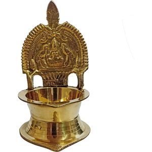 โคมไฟน้ำมันทองคำ dija อินเดียทำด้วยมือสำหรับ Diwali pooja Ashta-lakshmi kamatchi vilakku - Product Image 5