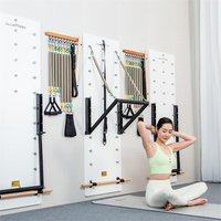 Unité Murale Professionnelle Réglable en Bois d'Érable pour Studio de Yoga et Pilates, avec Plateforme à Ressorts pour la Maison