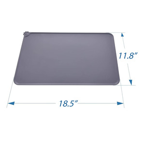 Alfombrilla de alimentación de mascotas de silicona antideslizante de fácil limpieza, almohadillas impermeables para cuencos para perros, conveniente alfombrilla para comida de mascotas - Product Image 1