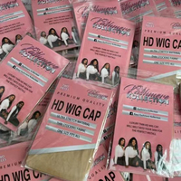 Bonnet à logo personnalisé pour la confection de perruques, bonnets de perruque ultra-fins HD transparents