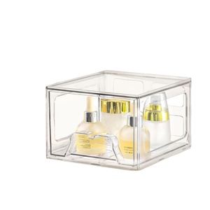 Wholesale <b>Plastic</b> Organizer <b>Bins</b> Stackable Storage Drawers for Makeup Cosmetics Vanity Bathroom Cabinet - Product Image 2