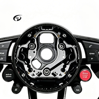 Volant en cuir et fibre de carbone avec LED compatible avec Audi TT R8 TTRS TTS MK2 MK3 RS7 RS6 RS5 RS4 RS3 S3 S4 S5 S6 S7 A4 A6