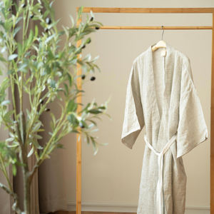 Tissu antibactérien ultra doux avec une sensation de main lissante Robes en lin français pur 100% - Product Image 5