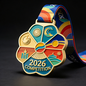 Médailles personnalisées en alliage de zinc en gros avec logo 3D Or Argent Cuivre pour course à pied, récompense sportive, ruban, médailles de marathon sur mesure en métal - Product Image 2