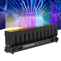 12*60W 4-in-1 RGBW DMX512 Fokussierbarer Moving Head Scheinwerfer mit Zusatz-LED Vollfarbiges Bühnenlicht für Nachtclubs