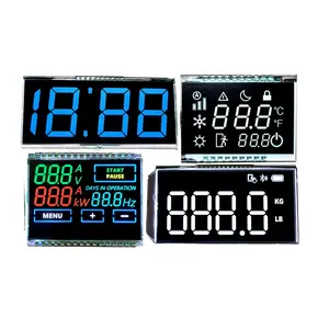 Màn Hình Đen Âm Màn Hình Hiển Thị LCD Phân Đoạn Tùy Chỉnh VA Nhiều Màu Tùy Chỉnh Màn Hình LCD VATN Tùy Chỉnh Màu Với In Màn Hình Màu