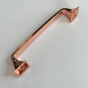 Luxury Kitchen Drawer Furniture Cabinet Handles Zinc Rose <strong>Gold</strong> Zinc Dresser Pull Handle - Product Image 6