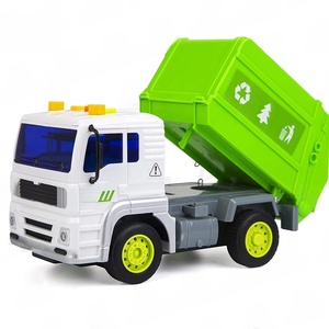 <span class=keywords><strong>Camion</strong></span> <span class=keywords><strong>poubelle</strong></span> en plastique à friction avec lumière et musique, véhicule de recyclage réaliste, jouet éducatif écologique pour enfants - Product Image 1