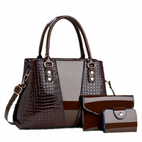 Sac à bandoulière en cuir PU à motif crocodile, grande taille, style urbain, nouvelle collection, simple, pour femme, best-seller du commerce extérieur