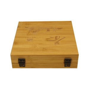 Exquisita caja de almacenamiento de té de bambú, regalo de madera multifuncional con diseño rectangular para almacenamiento de pasteles de té y bebidas - Product Image 1