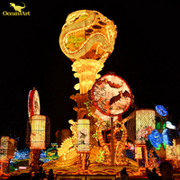 Chinesisches Neujahr Tier laternen fest Outdoor Dragon Lantern Show