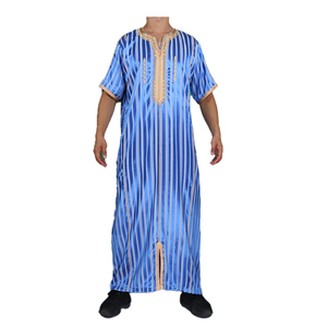 Thobe da Uomo Modesto a Maniche Corte, Stile Marocchino Kanzu, Design Africano Lucido per Adulti, Ramadan - Product Image 5