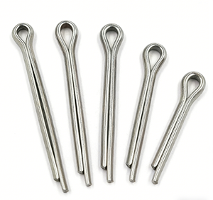 สลักยึด DIN94 <span class=keywords><strong>ISO1234</strong></span> ทำจากเหล็กกล้าคาร์บอนชุบสังกะสี/เหล็กกล้าไร้สนิม 304 ป้องกันการคลายตัว สำหรับสลัก/น็อต - Product Image 1
