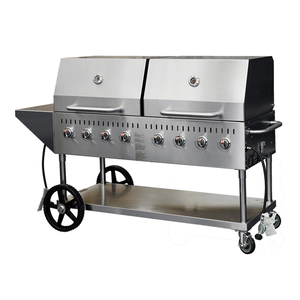 <span class=keywords><strong>Grill</strong></span> extérieur commercial en acier inoxydable 304 de qualité supérieure, 6 brûleurs, type chariot portable, gaz NG/LP pour la restauration, les événements - Product Image 2