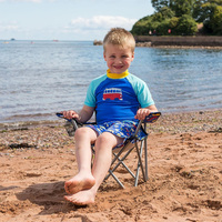 Chaise de plage ultralégère pour enfants Chaise de camping pliable en acier Oxford Chaise de plage de camping pliable amovible pour l'extérieur